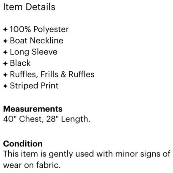 Chico’s ruffle long sleeve cold shoulder blouse black medium women’s top - Picture 3 of 4